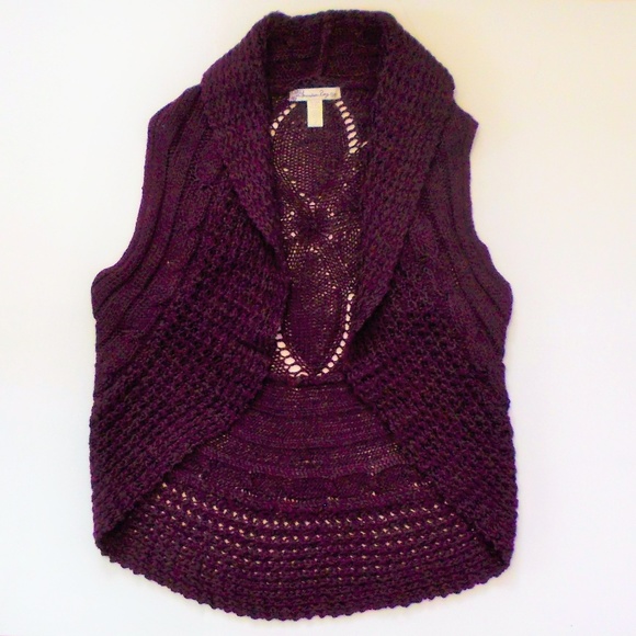 American Rag Sweaters - AMERICAN RAG Crocheted Sweater Vest